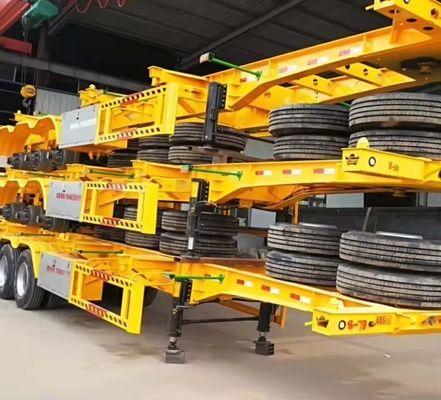 40FT 60 тонн 3 оси Скелетный полуприцеп Скелетный контейнерный прицеп Не самодемонтирующийся