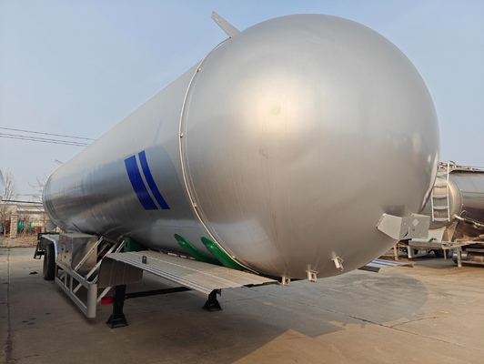 56cbm 57 Cbm 28 тонн 29 тонн СПГ Пропан газовый дорожный бак Полуприцеп для плоскостроительных 3-х осей