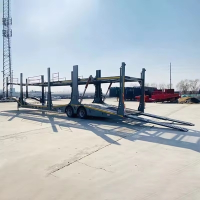ISO/TS16949 Сертифицированный двойной 2-осевой 8-12 автомобилей Транспортерный полуприцеп для транспорта