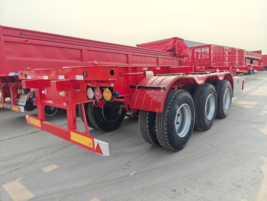 ISO/TS16949 Сертифицированный 50Т грузоподъемность 20FT 40FT Контейнер с скелетом гусиной шеи полуприцеп