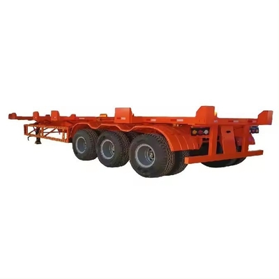 3 оси 20FT 40FT 40 Foot 53 20 Foot Slider Extendable 40 Gooseneck Skeleton Tri Axle 20/40 Flatbed Truck Container Шасси полуприцеп