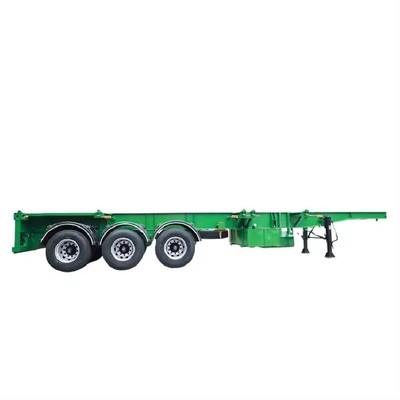 20/40ft Gooseneck Skeleton Tri Axle Semi-Trailer с 3/4 Axle Foot Slider Tread 1820mm