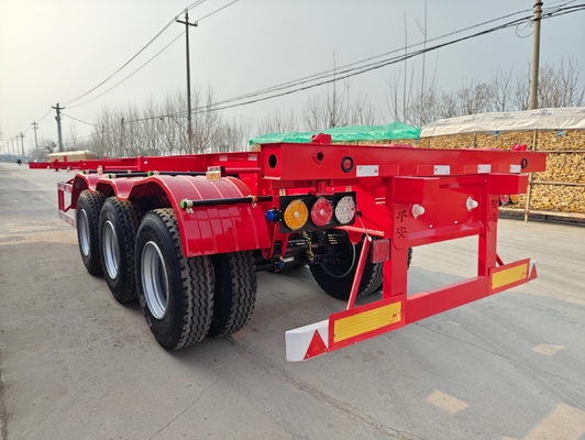 ISO/TS16949 Сертифицированный 40FT 3-осевой плоский полуприцеп рамы скелетный прицеп грузовика