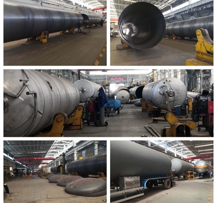 3 оси 56000L 28t СПГ газовый транспортный бак полуприцеп для дальнего транспортировки газа