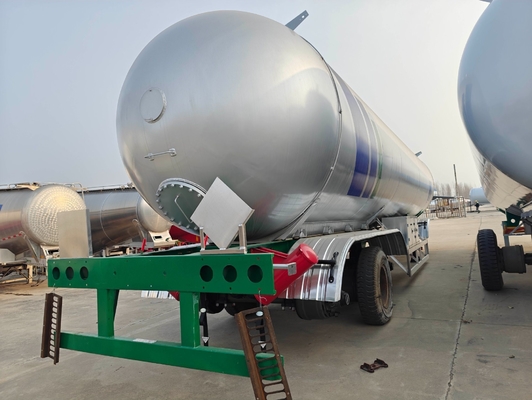 56cbm 57 Cbm 28 тонн 29 тонн СПГ Пропан газовый дорожный бак Полуприцеп для плоскостроительных 3-х осей