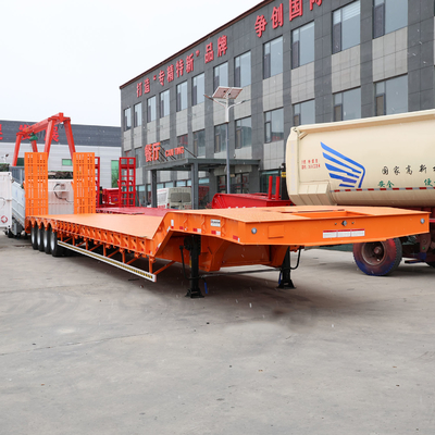 50T сталь 3 оси гусиная шея Lowboy низкая кровать полуприцеп Размеры низкая кровать прицеп грузовика