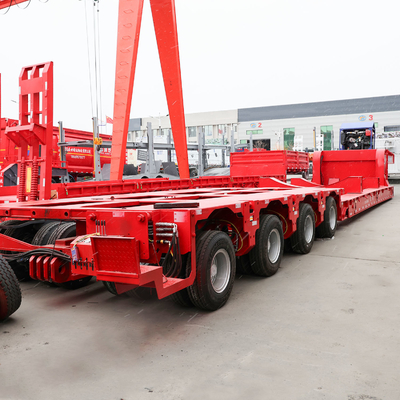 50T сталь 3 оси гусиная шея Lowboy низкая кровать полуприцеп Размеры низкая кровать прицеп грузовика
