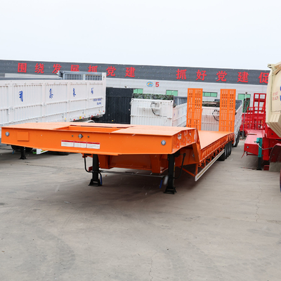 50T сталь 3 оси гусиная шея Lowboy низкая кровать полуприцеп Размеры низкая кровать прицеп грузовика