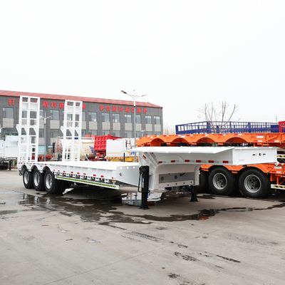 50T сталь 3 оси гусиная шея Lowboy низкая кровать полуприцеп Размеры низкая кровать прицеп грузовика