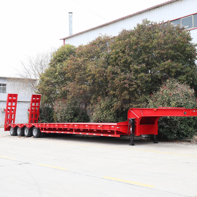 BPW/Fuwa Lowboy Truck Semi Trailer 60 80 100 тонн с высокопрочными многоосками