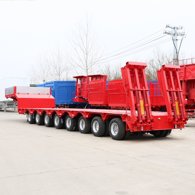 BPW/Fuwa Lowboy Truck Semi Trailer 60 80 100 тонн с высокопрочными многоосками