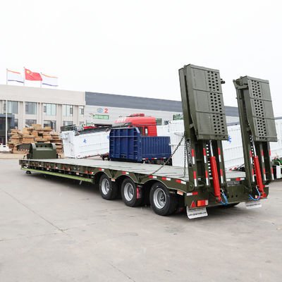 3-осевой полуприцеп с низкой нагрузкой на 60 тонн и тормозный клапан Wabco