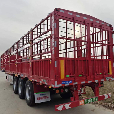 3 оси Bulk Fence Stake Semi-Trailer для железного грузового транспорта