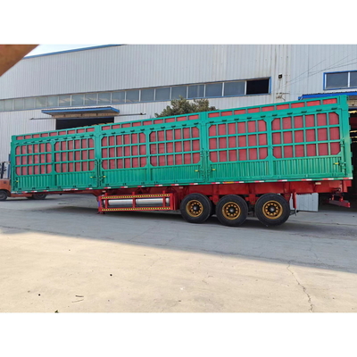 3 оси Bulk Fence Stake Semi-Trailer для железного грузового транспорта