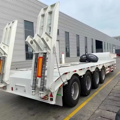 4 оси низкая кровать Lowboy 60тон 80тонный полугрузовой прицеп для перемещения тяжелых машин