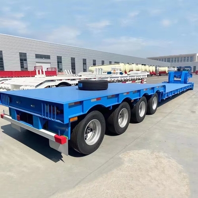 4 оси низкая кровать Lowboy 60тон 80тонный полугрузовой прицеп для перемещения тяжелых машин