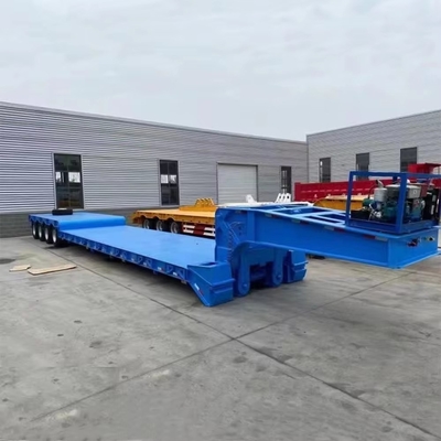 4 оси низкая кровать Lowboy 60тон 80тонный полугрузовой прицеп для перемещения тяжелых машин