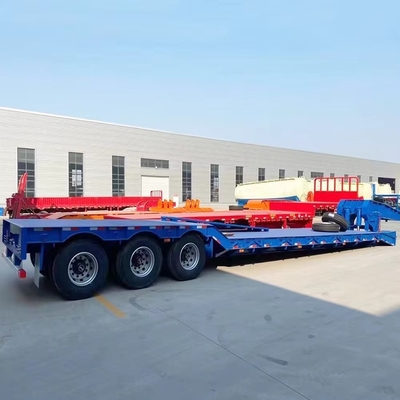 4 оси низкая кровать Lowboy 60тон 80тонный полугрузовой прицеп для перемещения тяжелых машин