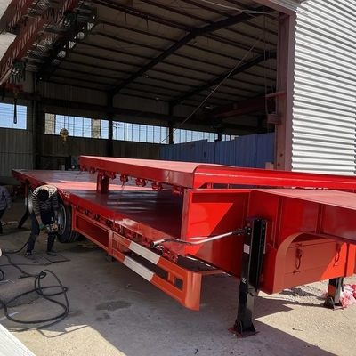 4 оси стальной низкопроходной полуприцеп для 80 T 120 T Lowboy Gooseneck грузовик прицеп