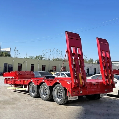 4 оси стальной низкопроходной полуприцеп для 80 T 120 T Lowboy Gooseneck грузовик прицеп