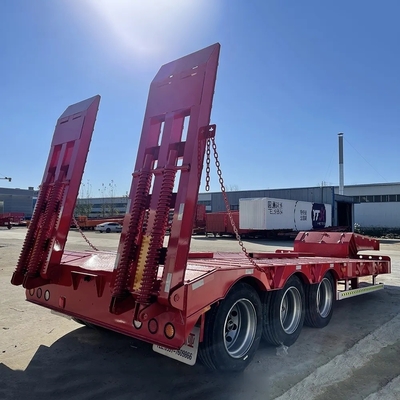 4 оси стальной низкопроходной полуприцеп для 80 T 120 T Lowboy Gooseneck грузовик прицеп