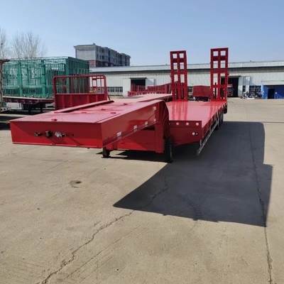 4 оси стальной низкопроходной полуприцеп для 80 T 120 T Lowboy Gooseneck грузовик прицеп